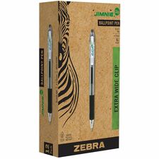 Zebra Pen Eco Jimnie Clip Retractable Ballpoint Pens ZEB22510