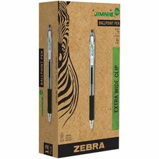 Zebra Pen Eco Jimnie Clip Retractable Ballpoint Pens ZEB22520