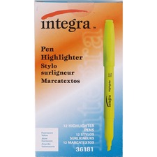 Integra Pen Style Fluorescent Highlighters ITA36181