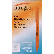 Integra Pen Style Fluorescent Highlighters ITA36182
