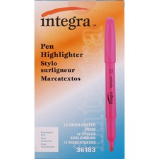 Integra Pen Style Fluorescent Highlighters ITA36183
