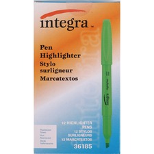 Integra Pen Style Fluorescent Highlighters ITA36185