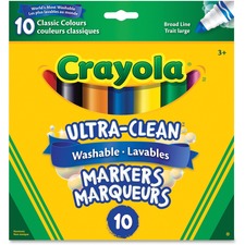 Crayola 10-Colour Ultra-Clean Washable Markers Set CYO567910