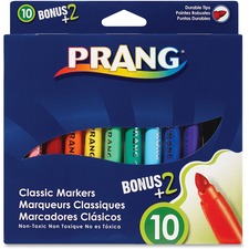 Prang Classic Art Markers - 10+2 Color Set DIX80012