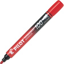 Pilot 100 Bullet Tip Permanent Markers PILSCA100RD