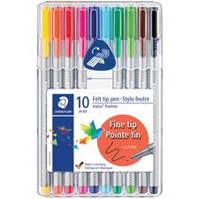 Staedtler Triplus Fineliner 10-piece Porous Point Pens STD334SB10A6