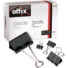Offix Foldback Clips 1-1/4" (cap. 5/8") NVX345090