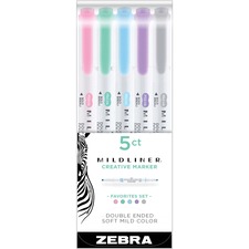 Zebra Pen Mildliner Highlighter 5pk Friendly (NEW!) ZEB78505