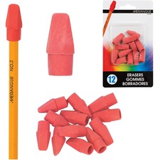 Merangue 12pk Pink Pencil Cap Erasers MGE555003