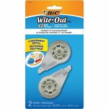 BIC Wite-Out Brand EZ Correct Correction Tape Refills, 11.9 Meters, 2-Count Pack of Correction Tape Refills, Fast, Clean and Easy to Use Tear-Resistant Tape Office or School Supplies BICRWOTRP21