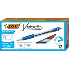 BIC Velocity Original Mechanical Pencil , Thick Point (0.7 mm), Assorted-colour Barrels, 12-Count Pack, Pencils for School and Office Supplies BICMV711