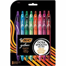 BIC Gel-ocity Quick Dry Special Edition Fashion Gel Pen, Medium Point (0.7 mm), Assorted Colours, For a Smooth Writing Experience, 8 Count Bic Gelocity Gel Pens (Pack of 1) BICRGLCGAP81A
