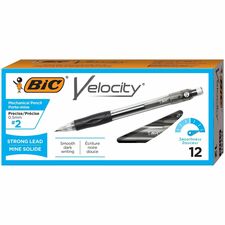 BIC Velocity Original Mechanical Pencil , Fine Point (0.5 mm), Assorted-colour Barrels, 12-Count Pack, Pencils for School and Office Supplies BICMV511