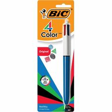 BIC 4-Colour Retractable Ballpoint Pen, Medium Point (1.0 mm), Assorted Colours, With Long-Lasting Ink, 12-Count BICMMP11